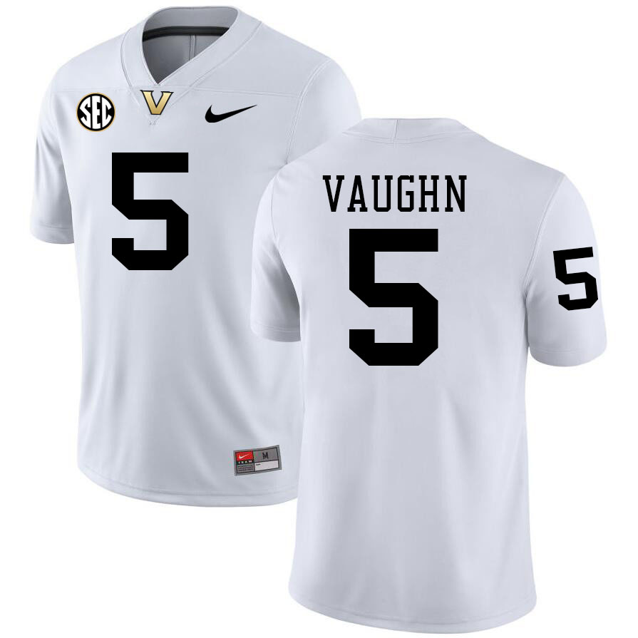 Ke'Shawn Vaughn Jersey,Vanderbilt Commodores #5 Ke'Shawn Vaughn Football Jersey,Uniforms-White